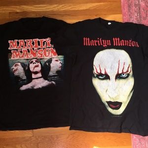 Two Marilyn Manson tee shirts